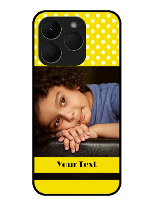 Custom Realme Narzo 90 5G Custom Glass Phone Case - Bright Yellow Case Design