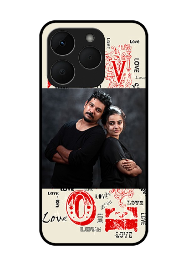 Realme Narzo 90 5G Custom Glass Phone Case - Trendy Love Design Case