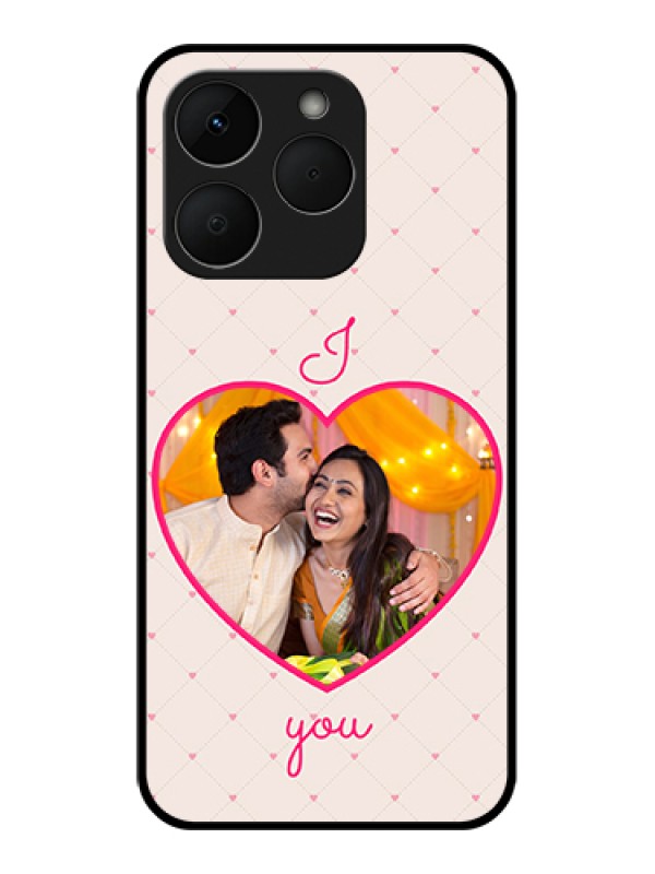 Custom Realme Narzo 90 5G Custom Glass Phone Case - Heart Shape Design