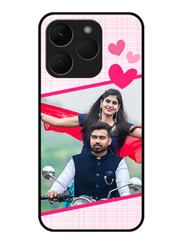 Custom Realme Narzo 90 5G Custom Glass Phone Case - Love Shape Heart Design