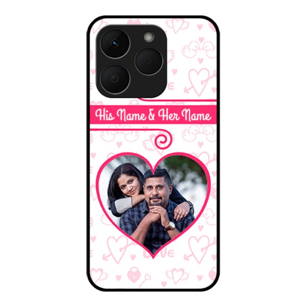 Realme Narzo 90 5G Custom Glass Phone Case - Heart Shape Love Design Realme Narzo 90 5G Custom Glass Phone Case - Heart Shape Love Design