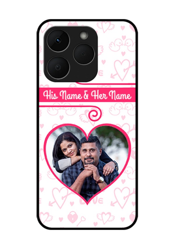 Realme Narzo 90 5G Custom Glass Phone Case - Heart Shape Love Design