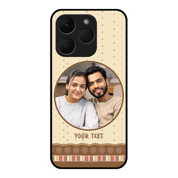 Realme Narzo 90 5G Custom Glass Phone Case - Brown Dotted Mobile Case Design Realme Narzo 90 5G Custom Glass Phone Case - Brown Dotted Mobile Case Design