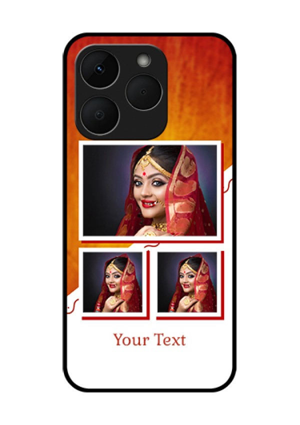 Realme Narzo 90 5G Custom Glass Phone Case - Wedding Memories Design
