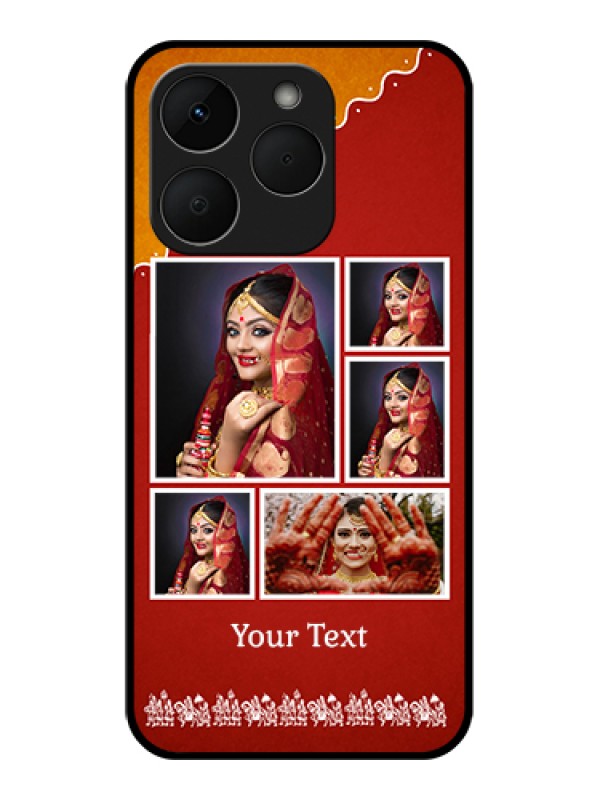 Custom Realme Narzo 90 5G Custom Glass Phone Case - Wedding Pic Upload Design