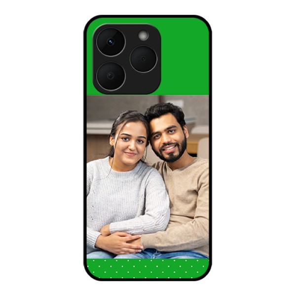 Realme Narzo 90 5G Custom Glass Phone Case - Green Pattern Design