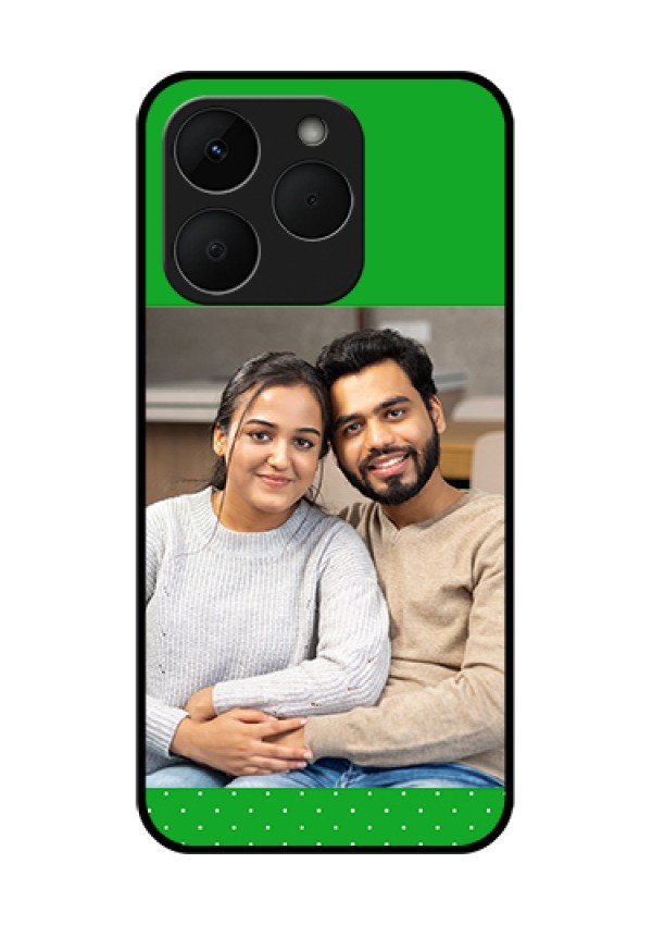 Realme Narzo 90 5G Custom Glass Phone Case - Green Pattern Design