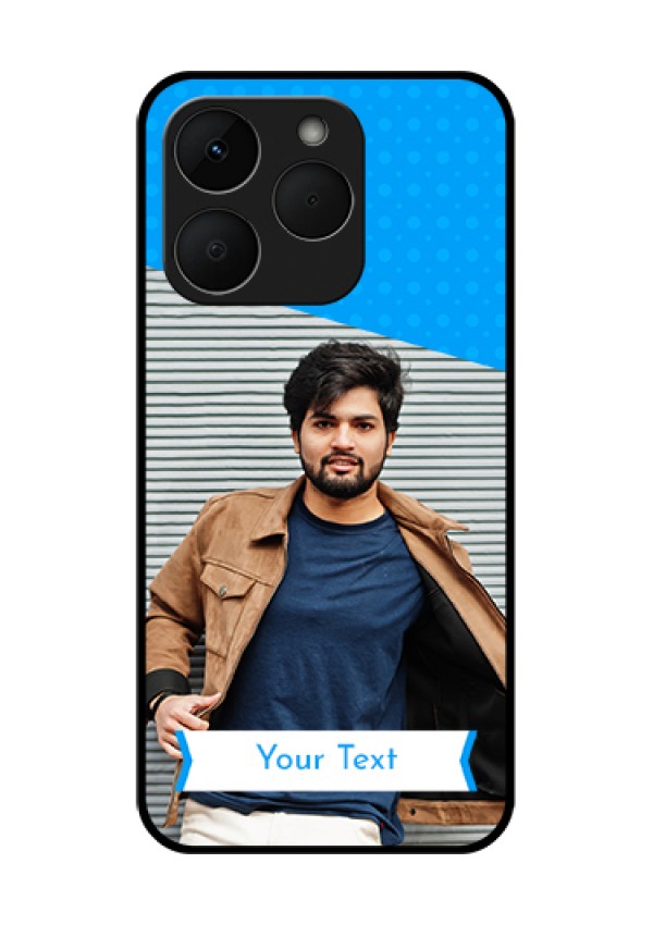 Realme Narzo 90 5G Custom Glass Phone Case - Simple Blue Color Design