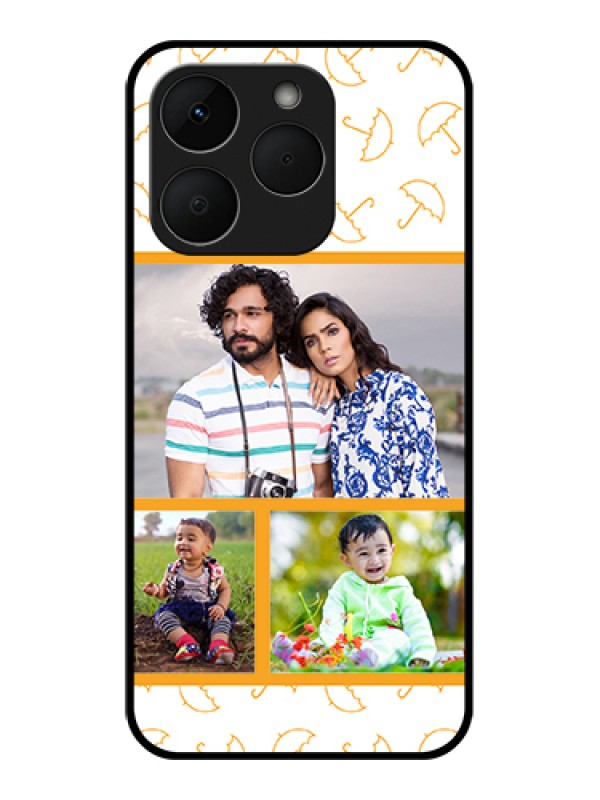 Custom Realme Narzo 90 5G Custom Glass Phone Case - Yellow Pattern Design