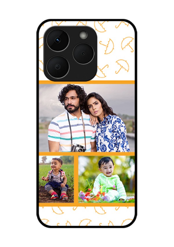 Realme Narzo 90 5G Custom Glass Phone Case - Yellow Pattern Design