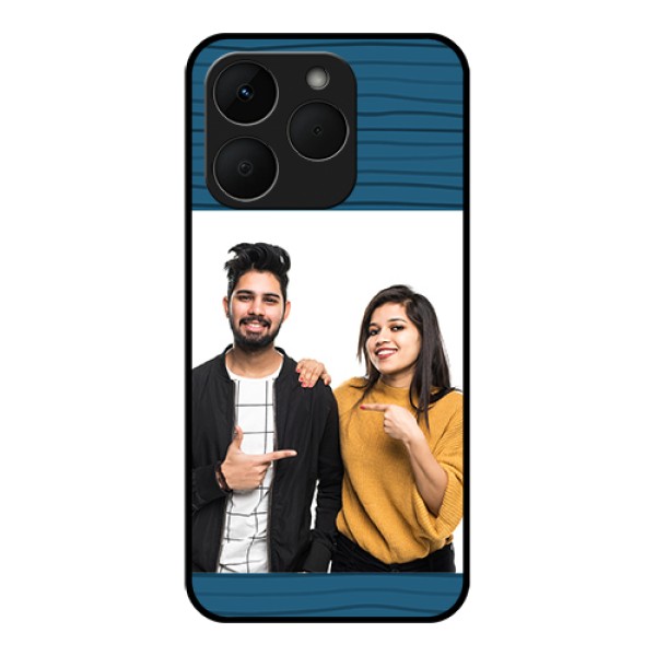 Realme Narzo 90 5G Custom Glass Phone Case - Blue Pattern Cover Design Realme Narzo 90 5G Custom Glass Phone Case - Blue Pattern Cover Design