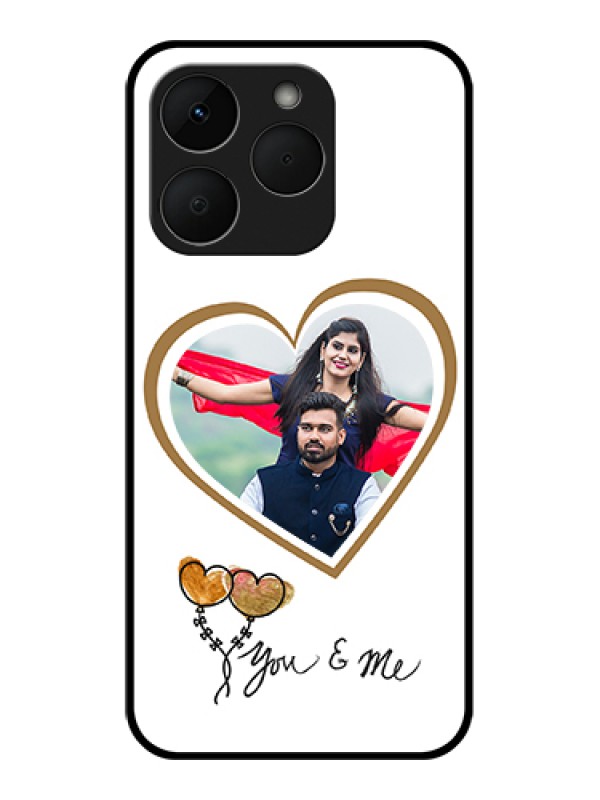 Custom Realme Narzo 90 5G Custom Glass Phone Case - You & Me Design