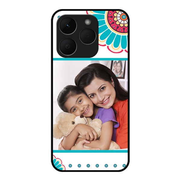 Realme Narzo 90 5G Custom Glass Phone Case - Flower Design