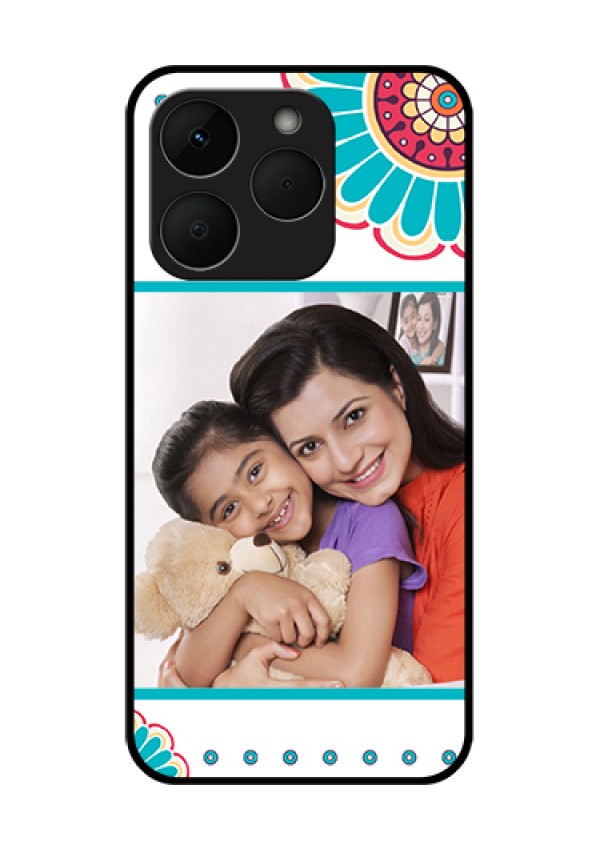 Realme Narzo 90 5G Custom Glass Phone Case - Flower Design