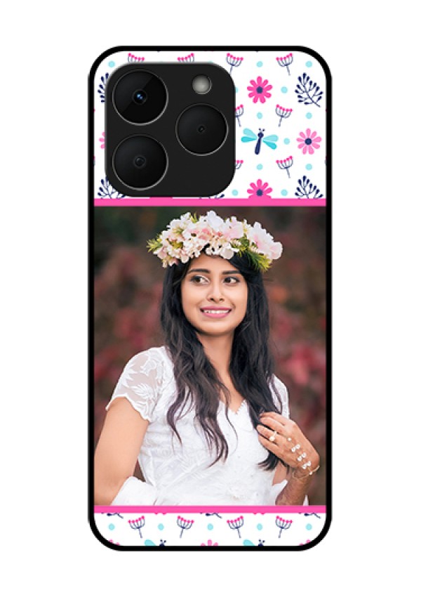 Realme Narzo 90 5G Custom Glass Phone Case - Colorful Flower Design