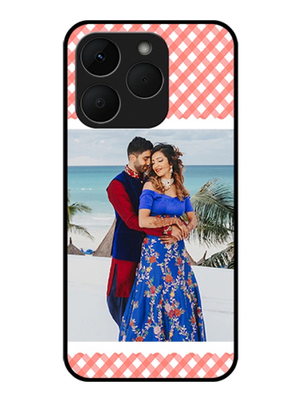 Custom Realme Narzo 90 5G Custom Glass Phone Case - Pink Pattern Design