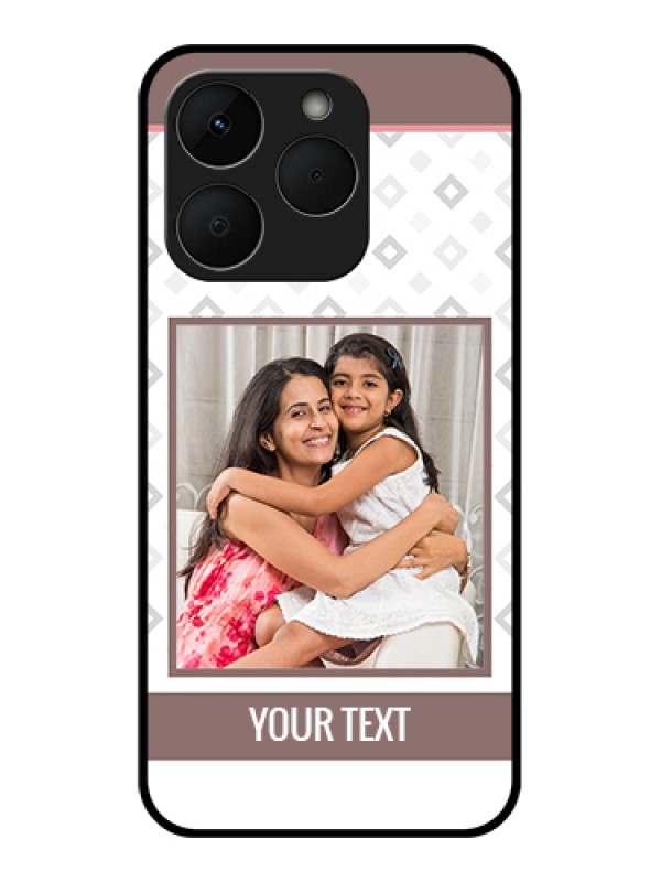 Custom Realme Narzo 90 5G Custom Glass Phone Case - Simple Diamond Design