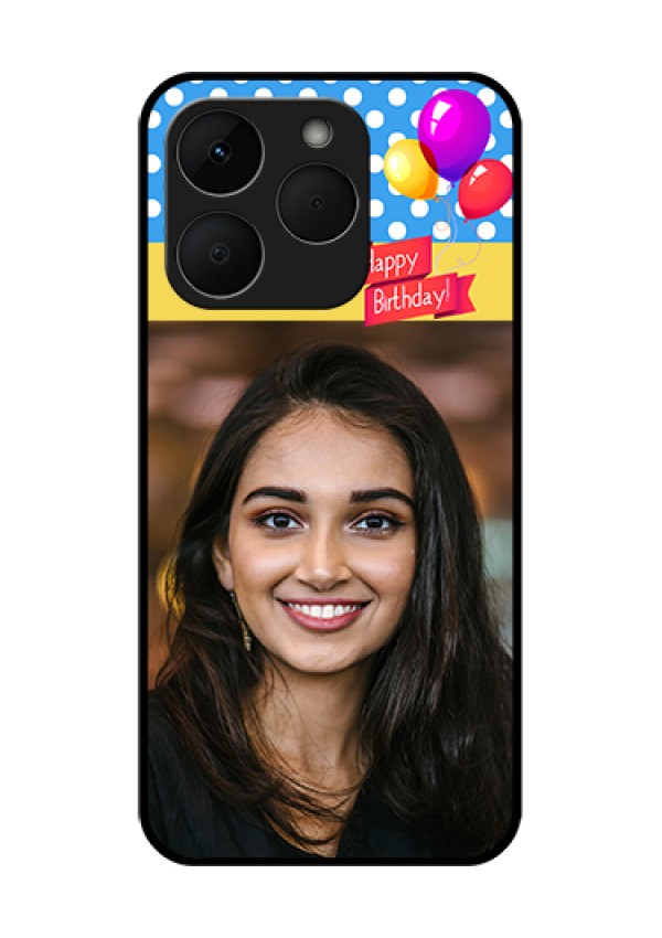 Realme Narzo 90 5G Custom Glass Phone Case - Happy Birthday Design