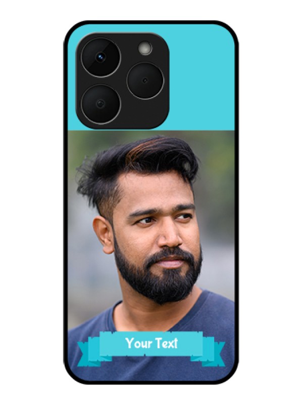 Custom Realme Narzo 90 5G Custom Glass Phone Case - Blue Color Design