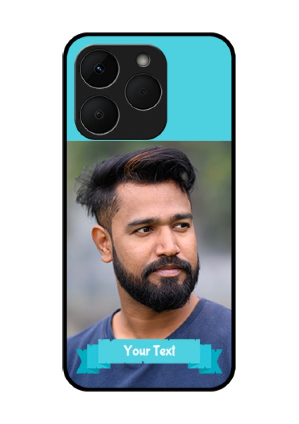 Realme Narzo 90 5G Custom Glass Phone Case - Blue Color Design