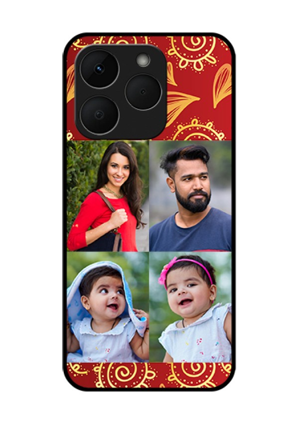 Realme Narzo 90 5G Custom Glass Phone Case - 4 Image Traditional Design