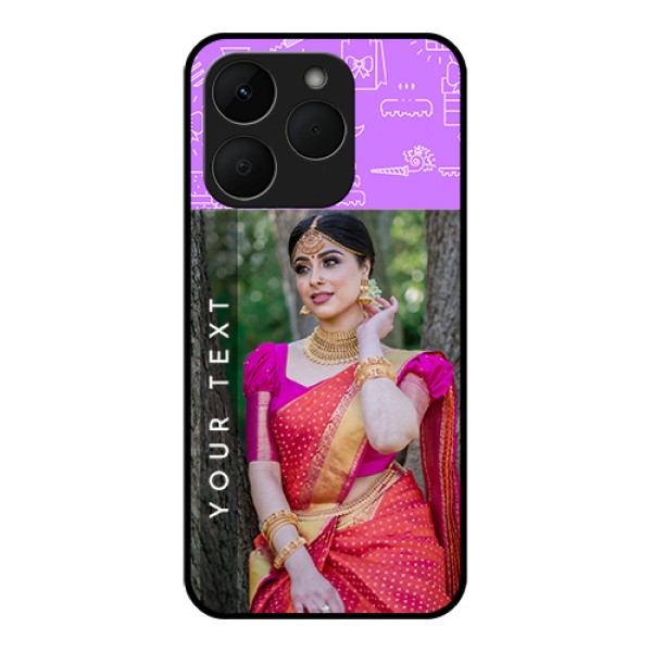 Realme Narzo 90 5G Custom Glass Phone Case - Birthday Icons Design