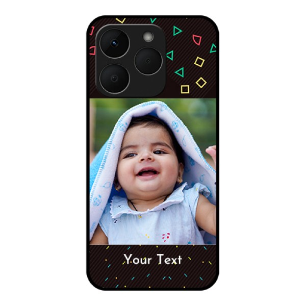 Realme Narzo 90 5G Custom Glass Phone Case - With Confetti Birthday Design Realme Narzo 90 5G Custom Glass Phone Case - With Confetti Birthday Design
