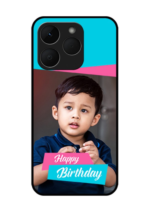Realme Narzo 90 5G Custom Glass Phone Case - Image Holder With 2 Color Design