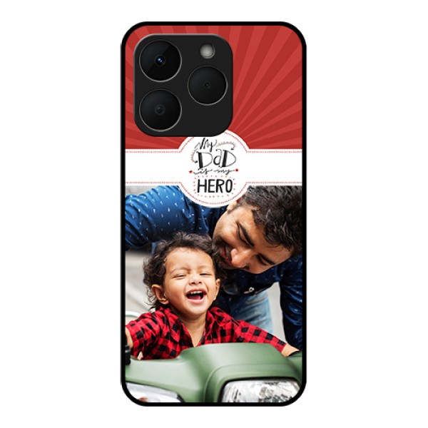 Realme Narzo 90 5G Custom Glass Phone Case - My Dad Hero Design