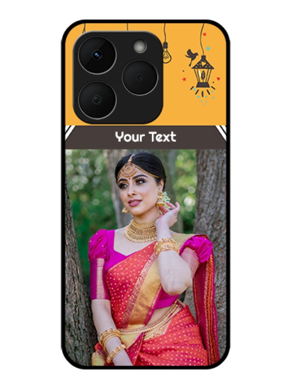 Custom Realme Narzo 90 5G Custom Glass Phone Case - With Family Picture And Icons