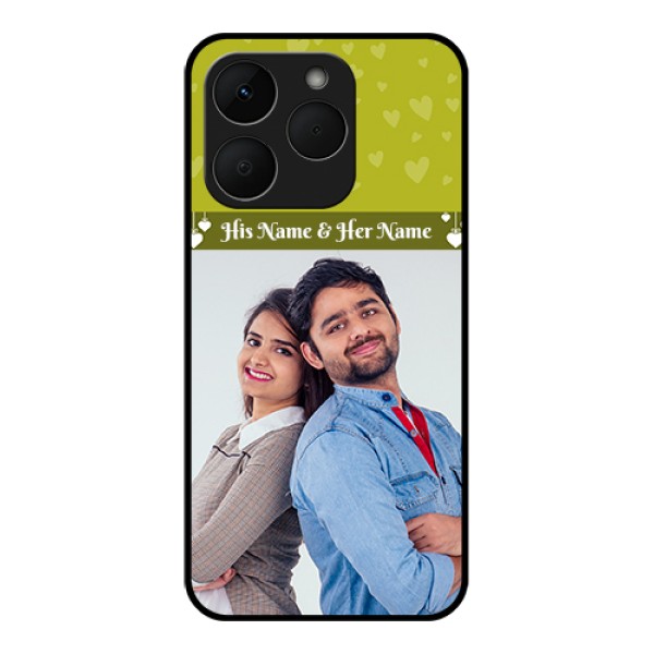 Realme Narzo 90 5G Custom Glass Phone Case - You & Me Heart Design