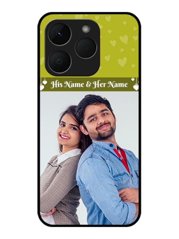 Custom Realme Narzo 90 5G Custom Glass Phone Case - You & Me Heart Design