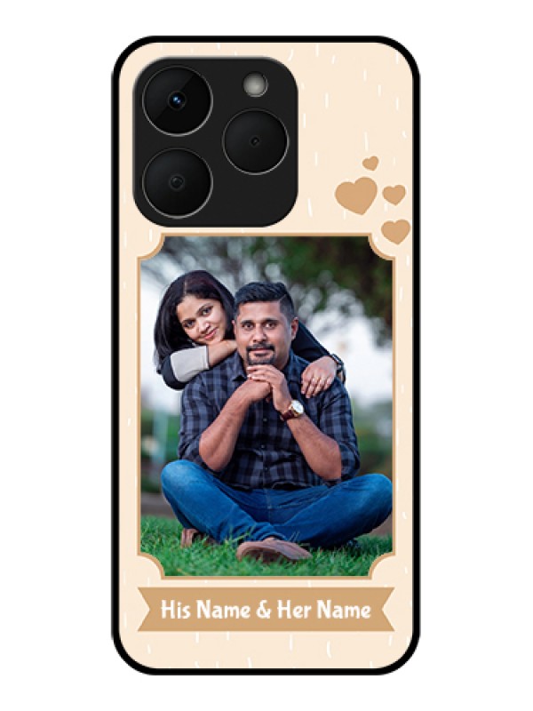 Custom Realme Narzo 90 5G Custom Glass Phone Case - With Confetti Love Design