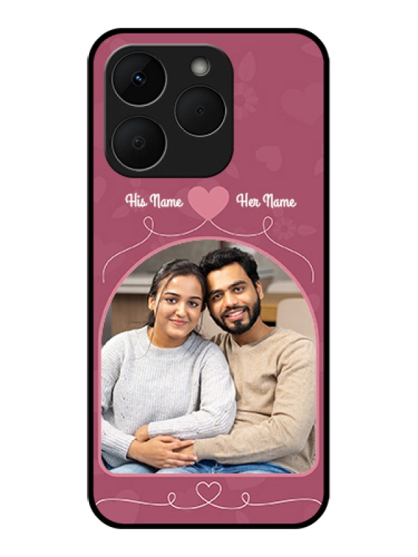 Custom Realme Narzo 90 5G Custom Glass Phone Case - Love Floral Design