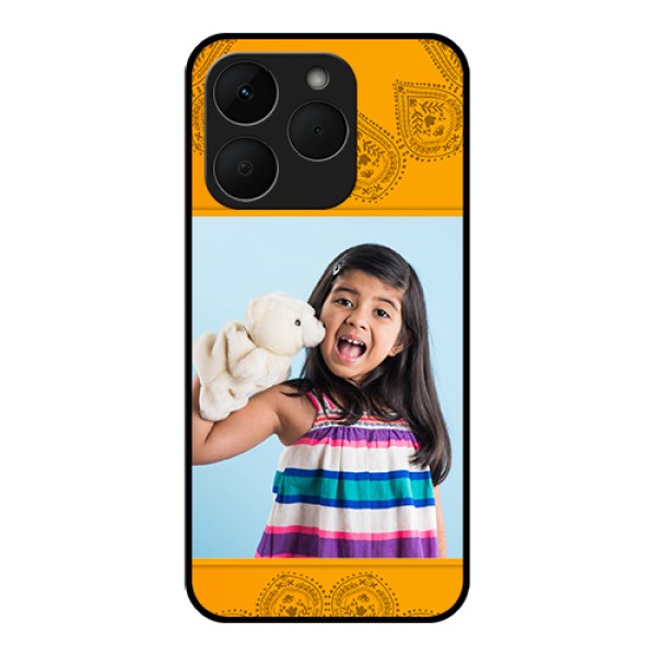 Realme Narzo 90 5G Custom Glass Phone Case - Photo Wedding Design