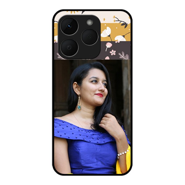 Realme Narzo 90 5G Custom Glass Phone Case - Stylish Floral Design