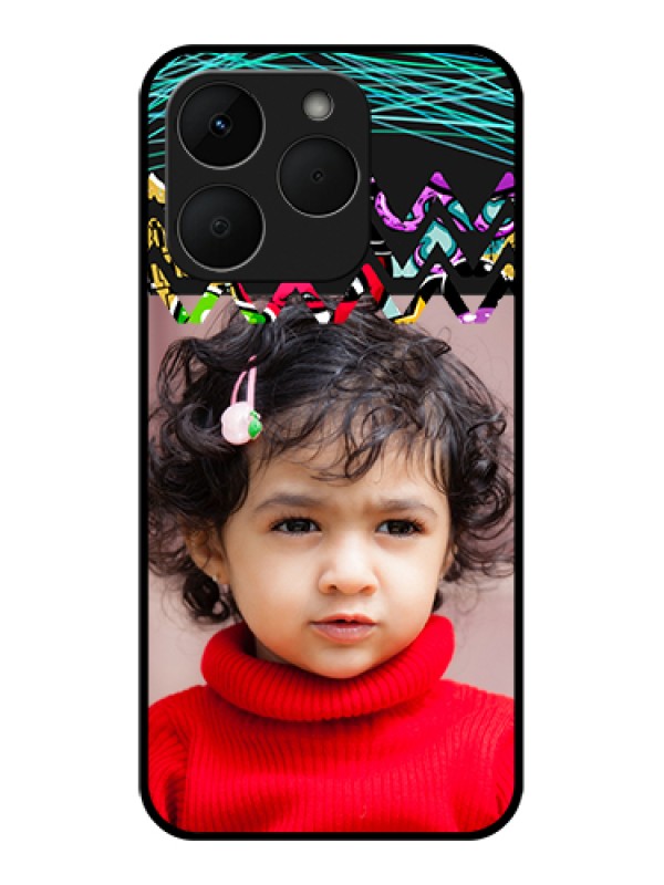 Custom Realme Narzo 90 5G Custom Glass Phone Case - Neon Abstract Design