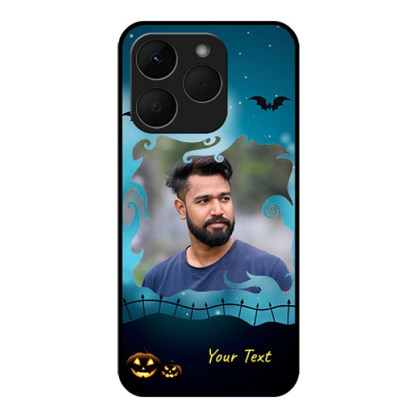 Realme Narzo 90 5G Custom Glass Phone Case - Halloween Frame Design