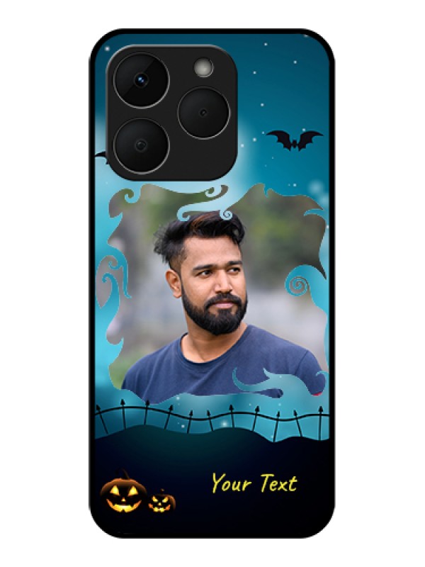 Custom Realme Narzo 90 5G Custom Glass Phone Case - Halloween Frame Design