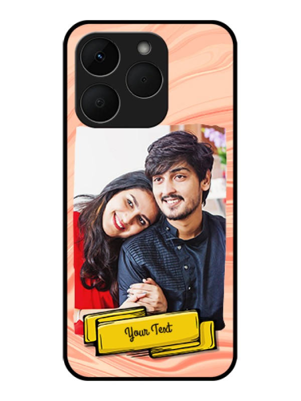 Custom Realme Narzo 90 5G Custom Glass Phone Case - Marble Texture Design