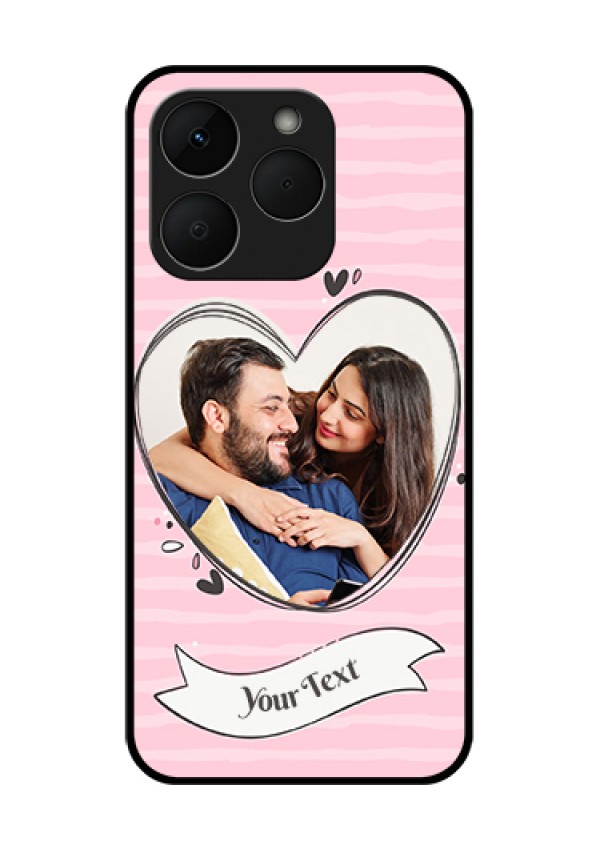 Realme Narzo 90 5G Custom Glass Phone Case - Vintage Heart Design