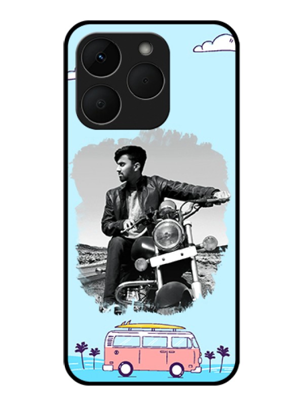 Custom Realme Narzo 90 5G Custom Glass Phone Case - Travel & Adventure Design