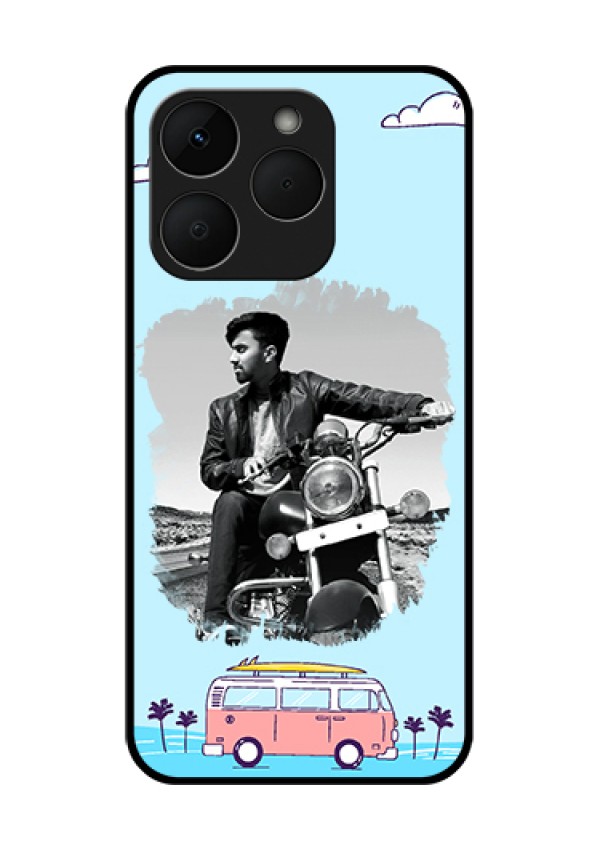 Realme Narzo 90 5G Custom Glass Phone Case - Travel & Adventure Design