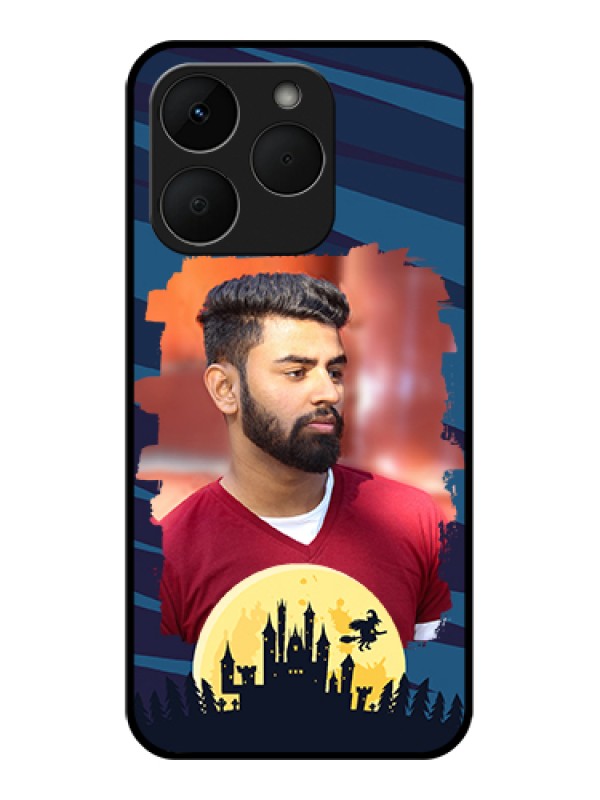 Custom Realme Narzo 90 5G Custom Glass Phone Case - Halloween Witch Design