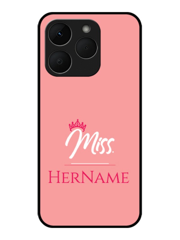 Custom Realme Narzo 90 5G Custom Glass Phone Case - Mrs With Name Design