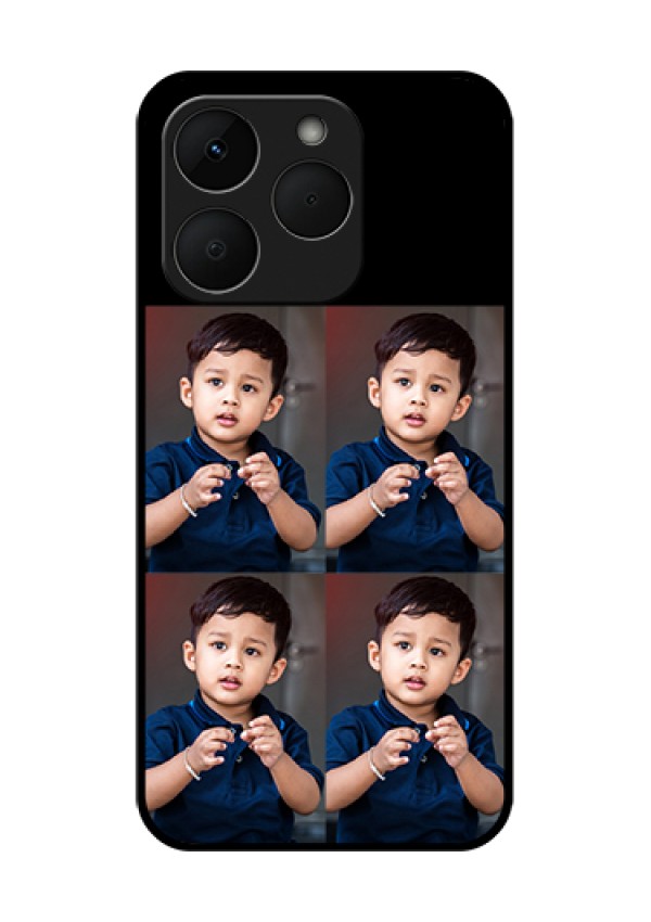 Realme Narzo 90 5G Custom Glass Phone Case - 4 Image Holder Design
