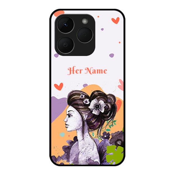 Realme Narzo 90 5G Custom Glass Phone Case - Woman And Nature Design Realme Narzo 90 5G Custom Glass Phone Case - Woman And Nature Design