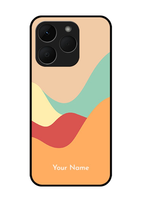 Realme Narzo 90 5G Custom Glass Phone Case - Ocean Waves Multi - Colour Design