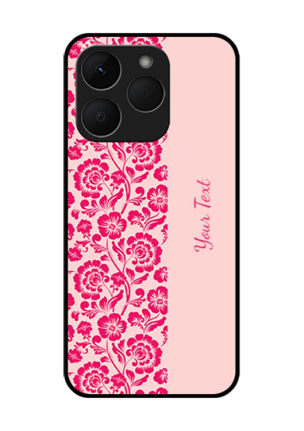 Realme Narzo 90 5G Custom Glass Phone Case - Attractive Floral Pattern Design