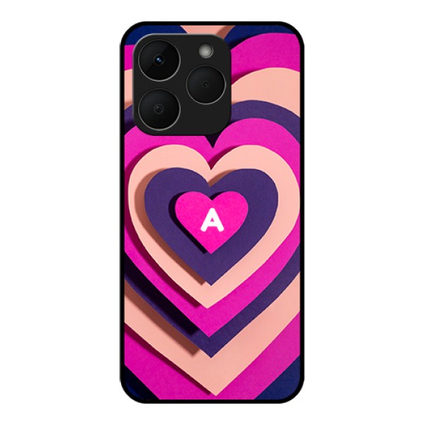 Realme Narzo 90 5G Custom Glass Phone Case - Cute Heart Pattern Design Realme Narzo 90 5G Custom Glass Phone Case - Cute Heart Pattern Design